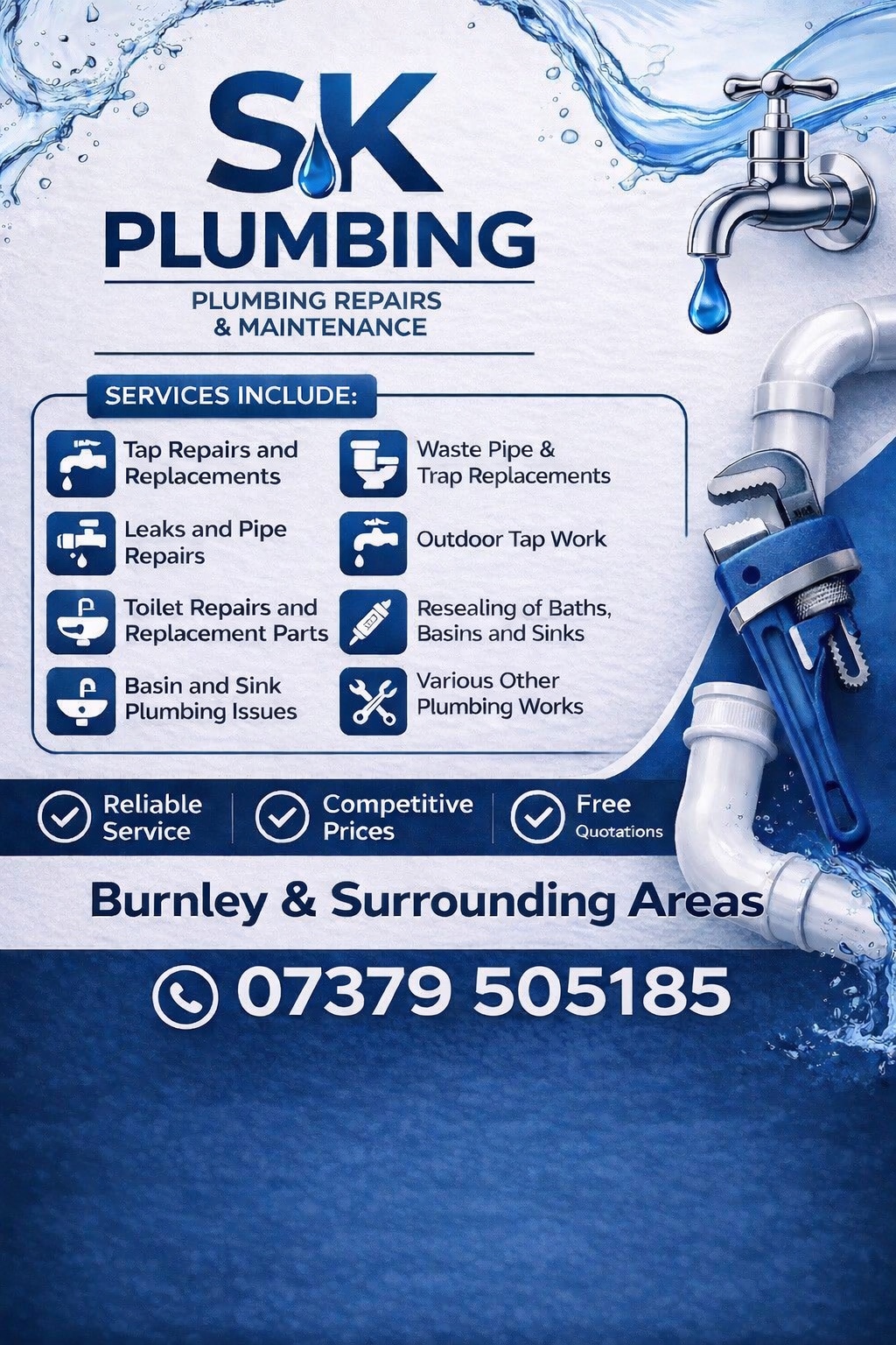 SK Plumbing promotional poster